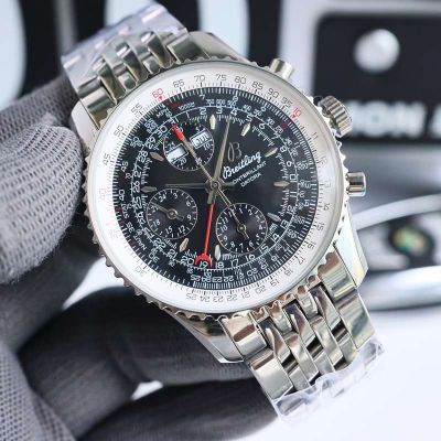 Breitling 43MM in Diameter 7751 Movement Premium Steel Black Watch